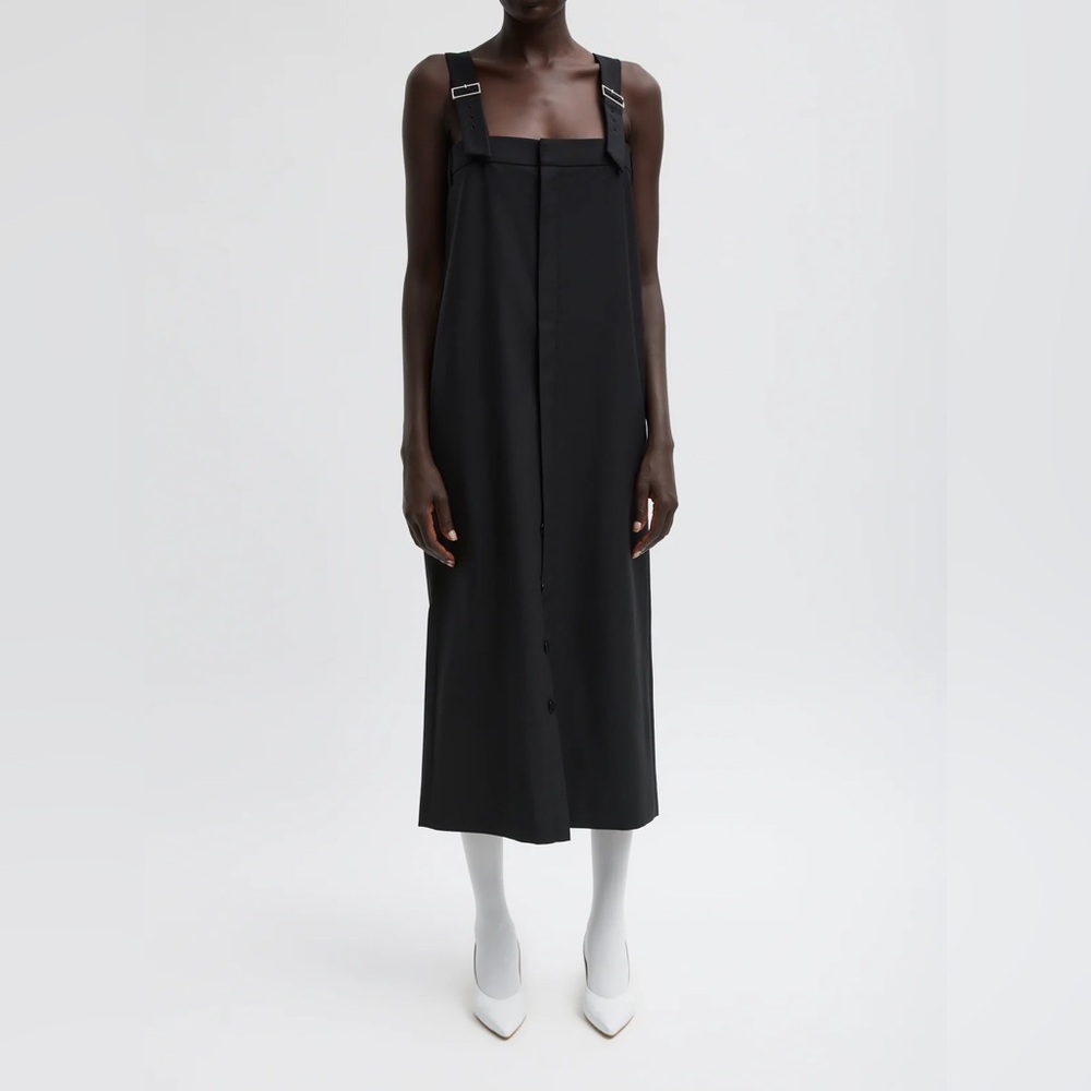 Tibi Tropical Wool Convertible Overall Skirt